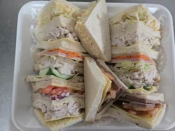 A platter of sandwiches